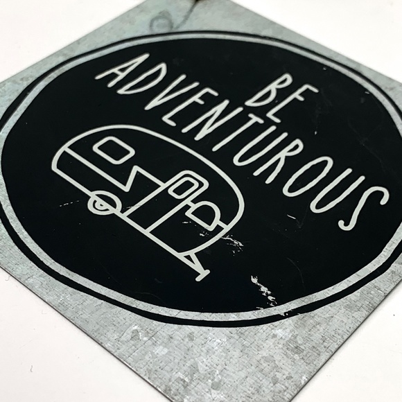 Galvanized Metal Hanging Plaque Sign Adventurous - Picture 3 of 7